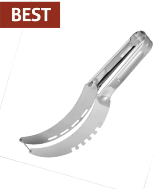 수박칼 슬라이서 고급 과일 스텐 손 쉬운 자르는 커티기, 1개