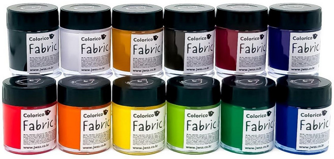 칼라리코 패브릭 염색물감 30ml 12색 세트