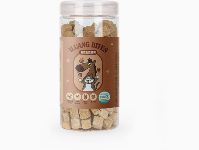 이루앙 대용량 반려동물 동결건조 간식 5종, 1개, 120g, 말고기