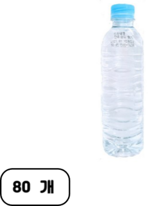 순창샘물 무라벨, 80개, 500ml