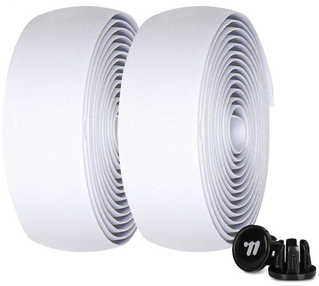 WEST BIKING 카무플라주 미끄럼 방지 방진 자전거 손잡이 테이프 2개, 1세트, White