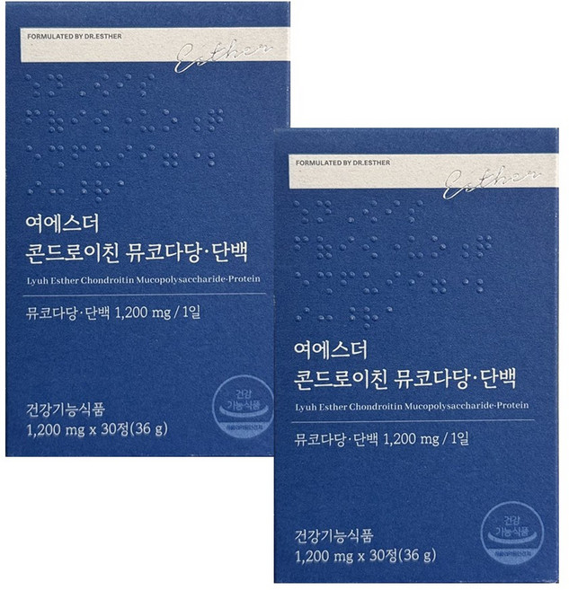 여에스더 콘드로이친 뮤코다당단백 1200mg x 30정, 2개