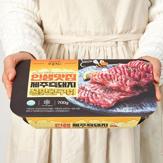 제주흑돼지 꿀맛왕구이 700g (냉동), 1개, 1g