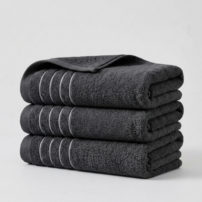 융풍 호텔수건 도톰한 프리미엄 100% 코튼 고흡수 부드러운 수건, 3개, 차콜그레이