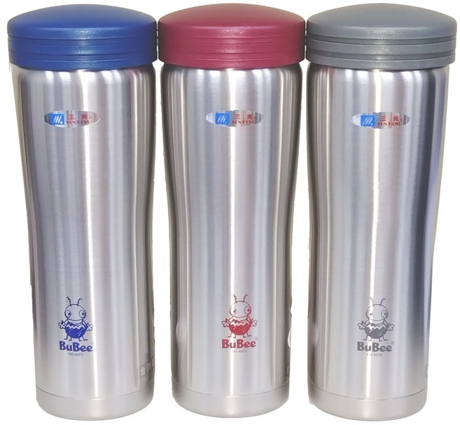 三光牌 BuBee 304不鏽鋼妙用雙層高真空保溫杯, 藍, 500ml, 1個