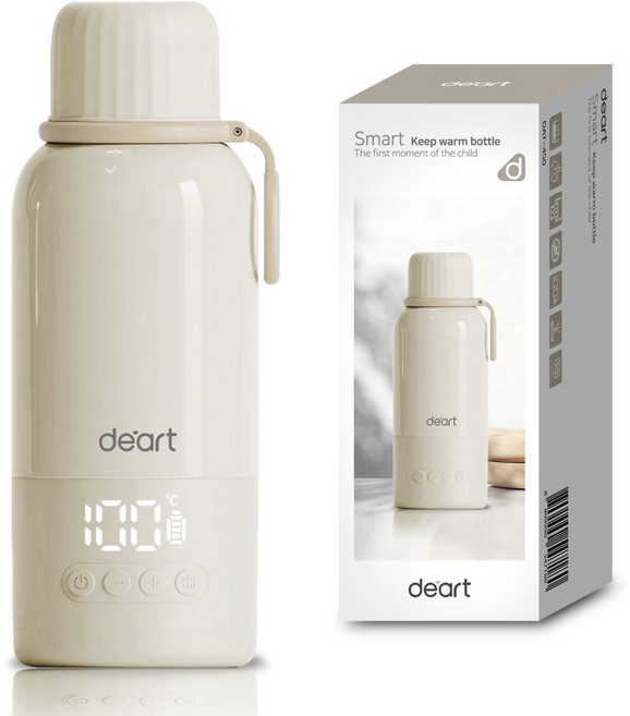 데아트 100도 가열텀블러 배터리분리 500ml 휴대용 무선 분유포트, DAT-450