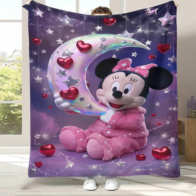 만화 미키 미니 마우스 도널드 덕 플란넬 담요 침실 침대 소파 커버 사무실 선물용 부드럽고 플러시, 1개
