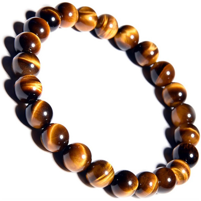 옐로우타이거아이 팔찌 남녀공용 재물운 파워스톤 데일리 선물 팔찌