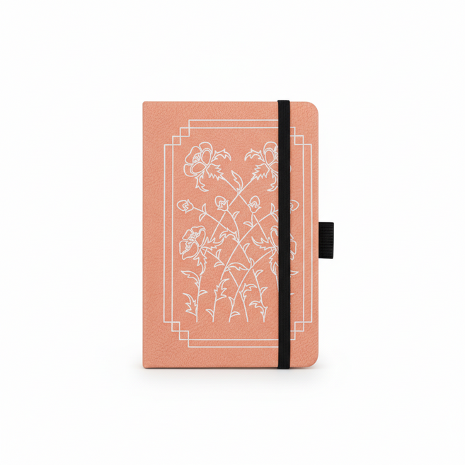 다다베 하드커버 PU 금박 노트, 1개, 피치 핑크