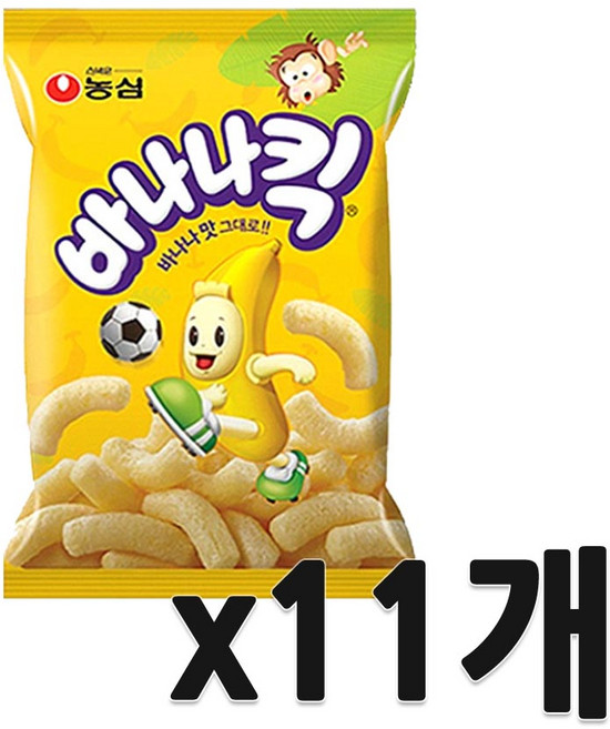 농심 바나나킥, 75g, 11개