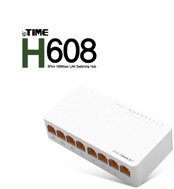 ipTIME 8포트 스위칭허브 ipTIME H608, 상세참조