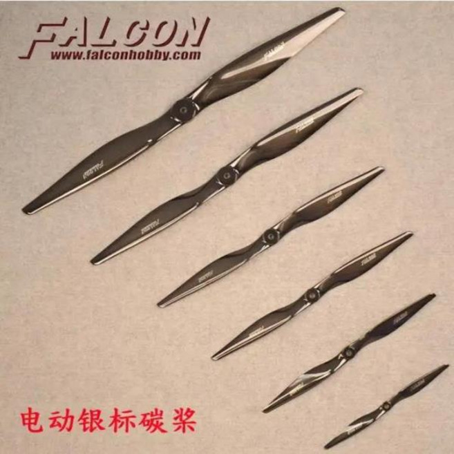 Falcon C2E 2 블레이드 탄소 섬유 프로펠러 전기 소품 RC 고정익 비행기용 20 인치 ~ 32 인치 24 25.5, 14 15X10P