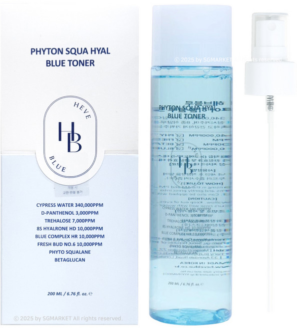 헤브블루 피톤 스쿠아 히알 블루 토너 (+미스트 펌프), 1개, 200ml