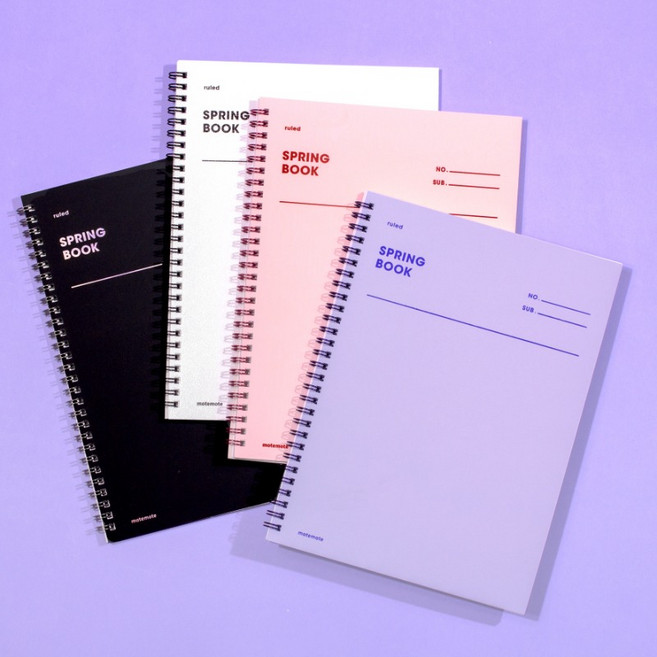 모트모트 [추천] 스프링북 4종 풀세트 인기 필기 노트 모음, 화이트+드림캐처+그리너리+세레니티, 코넬