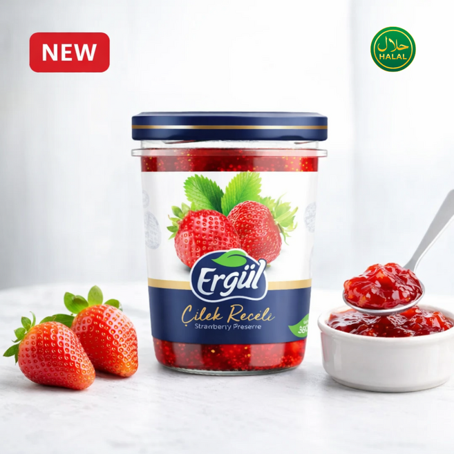 Ergul Strawberry Jam Halal 터키산 딸기잼 | 할랄, 2개, 360g