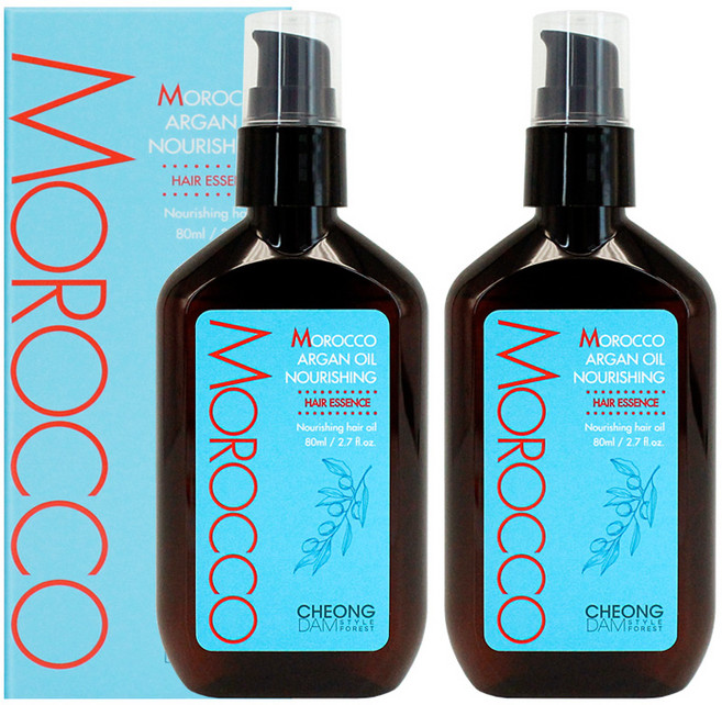 청담스타일 모로코 아르간 오일 너리싱 헤어 에센스 80mlX2개, 2개, 80ml