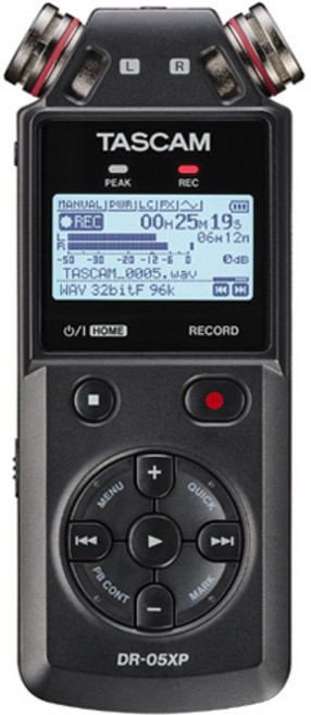 타스캠 TASCAM 포터블 레코더 녹음기 휴대용 보이스 레코더 ASMR 녹음 인터뷰등 다용도, DR-05XP