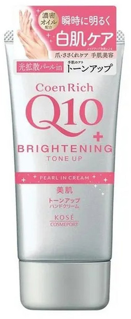 KOSE 톤업 브라이트닝 고보습 코엔리치 퍼퓸 코세 핸드크림 Q10 80g, 1개