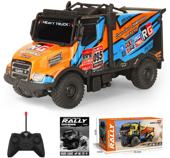 JLUCKY 遙控卡車 越野遙控卡車 兒童玩具貨車, ZK02橙色  1  35, 1個