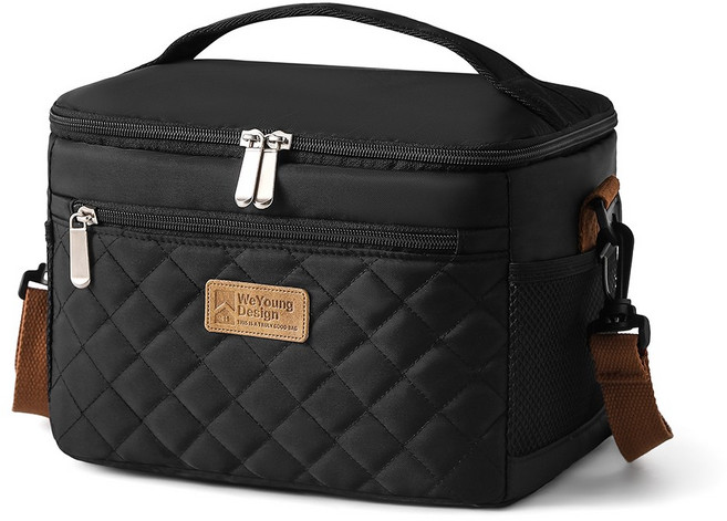 프레오 보냉백 보냉가방 쿨러백 도시락 골프 피크닉 방수, 블랙