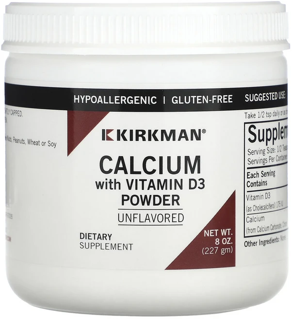 Kirkman Labs 비타민D3 함유 칼슘 무맛 227g(8oz), KirkmanLabs비타민D3함유칼슘무맛227g8oz, 227g, 1개 - 쿠팡