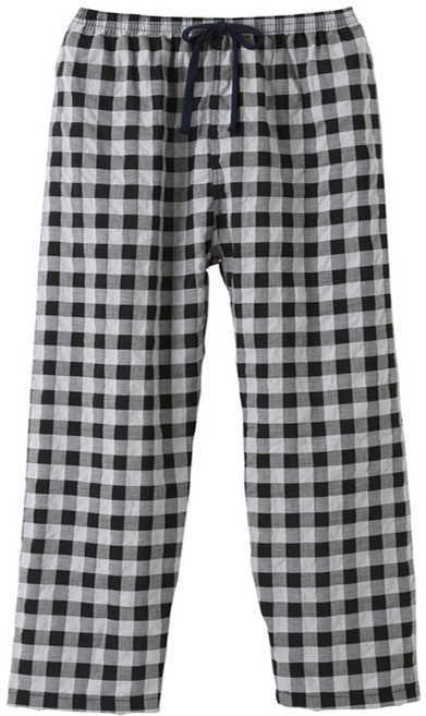 데일리룩 큰 체크 선염 9부 잠옷 바지