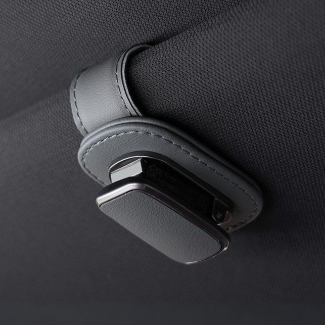 차심비 차량용 안경 거치대 선글라스 클립, 그레이, 1개