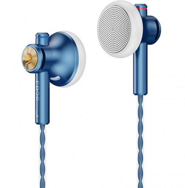 NICEHCK EB2S 프로 플랫 헤드 이어버드 유선 인이어 헤드폰 3.5mm4.4mm 잭, 3.5mm with Mic, Blue