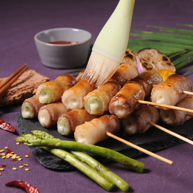 다물꼬치 캠핑용 꼬치구이 삼겹치즈떡말이꼬치, 80g, 5개