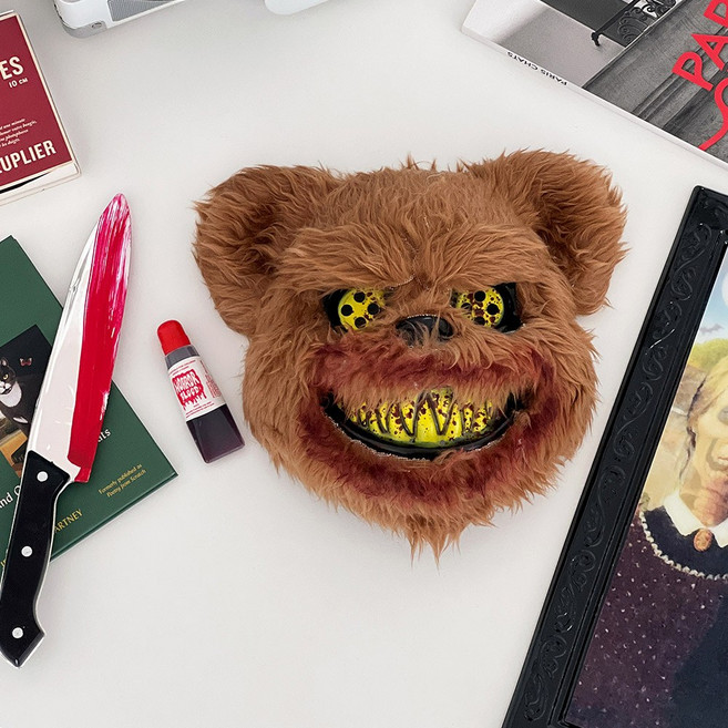 호러 곰 토끼 가면 장난감칼 세트 무서운 할로윈 코스튬 할로윈소품, 1개