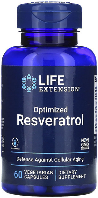 LIFE EXTENSION 白藜蘆醇素食膠囊, 60顆, 1罐