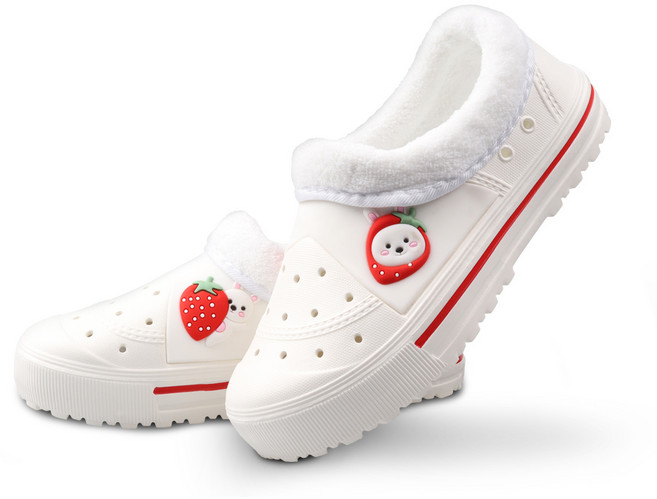 슈퍼카미트 유아동 학생 2중 논슬립 eva 경량 방한 털 실내화 WT703