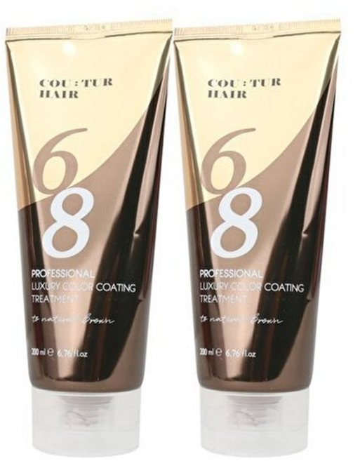 (1+1)꾸띄르헤어 컬러코팅 트리트 내추럴브라운 200ml, 2개
