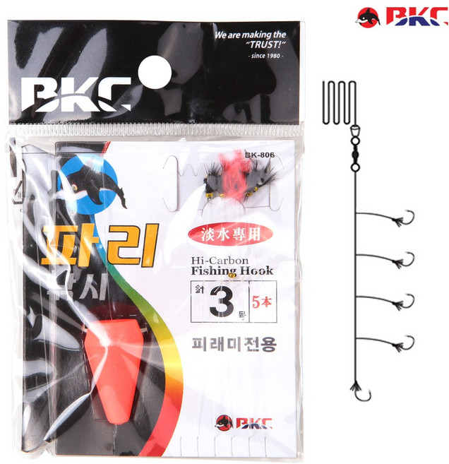 백경 파리낚시채비 BK-806 찌포함 피라미 도깨비 채비 피래미바늘