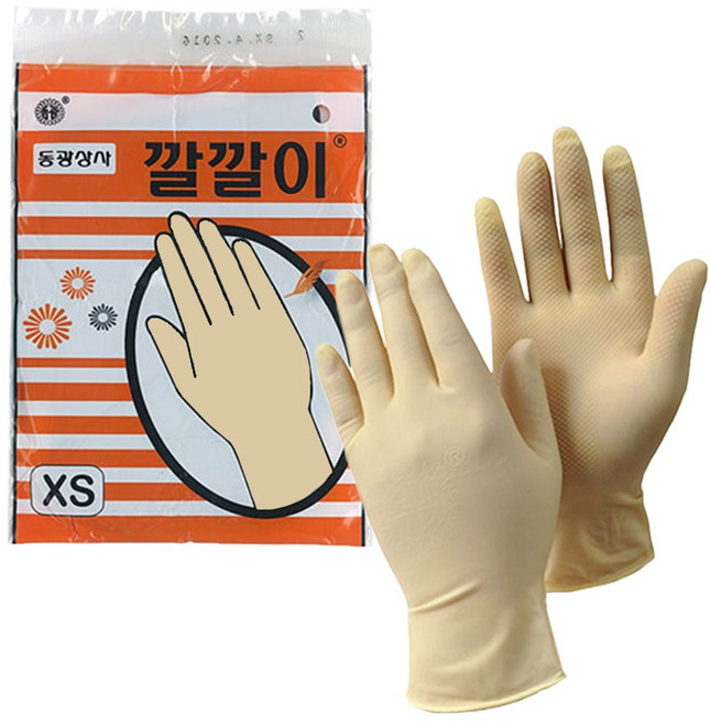 동광상사 깔깔이 미용장갑 중형 M, XS(미니), 50개
