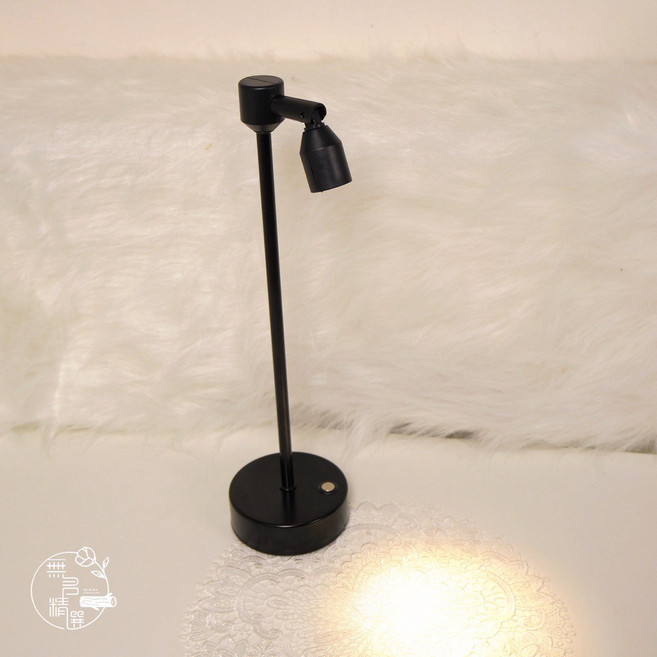 觸控式聚光燈氣氛台燈 三段調光充電式LED桌燈 產品展示燈, 單頭/黑, 黑