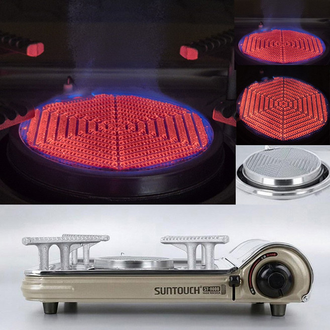 국산 KC인증 저중심 고화력 가스버너 슬림 세라믹헤드 휴대용 브루스타 가스레인지 뽁뽁이포장, 단품