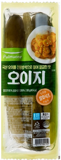 풀무원 오이지 절임반찬, 3개, 300g