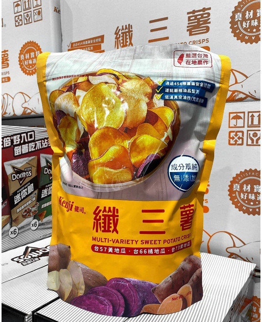 健司 纖三薯脆片 多口味地瓜脆片, 1個, 400g