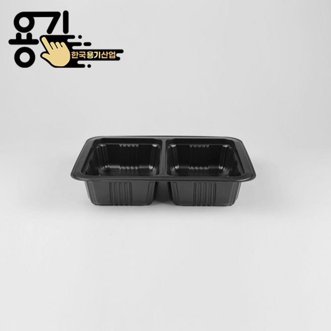 실링용기 191435-2A 블랙 UL504-2A호 일회용 PP 두꺼운 포장용기 배달용기 감자탕 미니탕 찜 국물 용기 (800개), 1세트, 800개