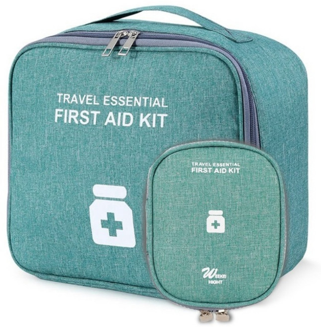 디모어 대용량 가정 여행용 비상약 구급함 가방 + 멀티파우치 세트