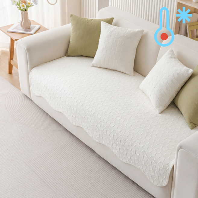 여름용 쇼파패드 쇼파매트 소파커버 에어 쿨 냉감 논슬립 미끄럼방지, 화이트, 1개