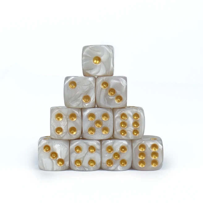 쿠쿠스토어 개입 다도스 카운터 세트 (D&D 또는 MTG) D 1mm 보드게임 (던전 앤 드래곤 매직 더 개더링), 04 White pcs