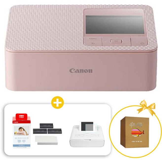 캐논 셀피 포토프린터CP1500+필름+KP-108IN인화지세트, CP1500핑크+KP-108IN+LCD필름