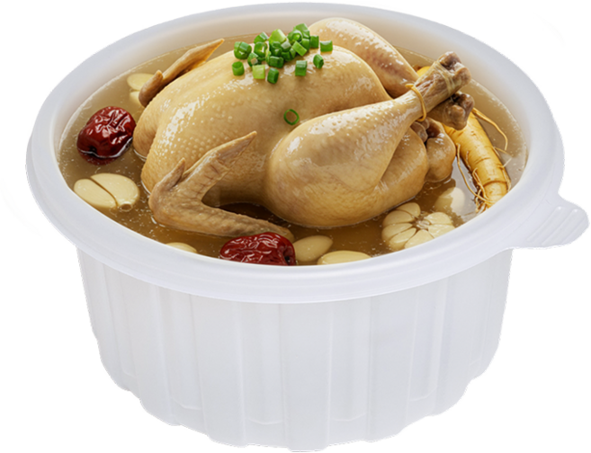 형제팩 158파이 미니 탕용기 중형 백색 960ml, 400개, 1세트