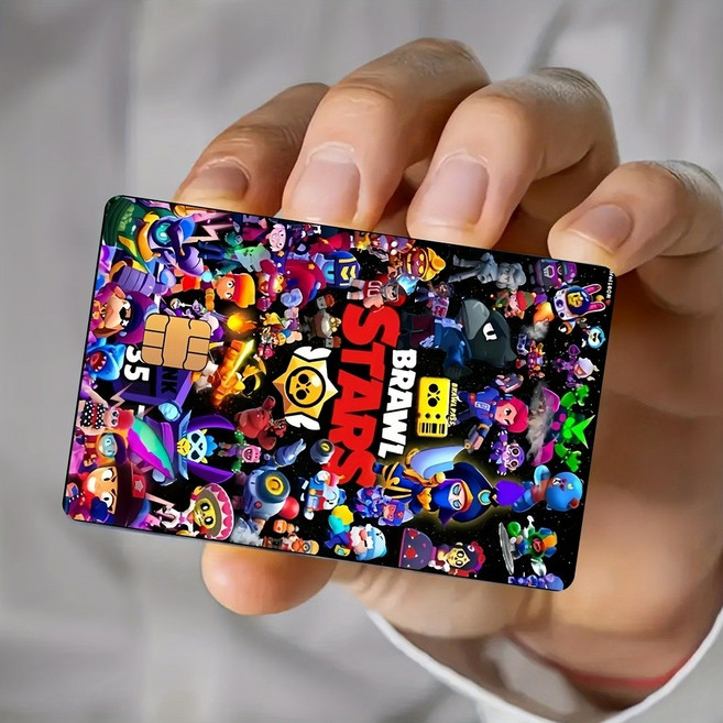 씨플 브롤스타즈 긁힘방지 청소년 어린이 교통카드 신용카드PVC 필름 스킨 스티커, 1개