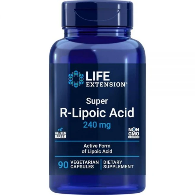 라이프익스텐션 슈퍼 R-리포익 애시드 240mg 베지테리안 캡슐, 90정, 1개 - 쿠팡