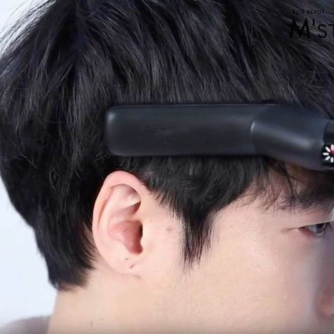 남자 옆머리 뻗친머리 셀프다운펌 기계 고데기 헤어용품 다운펌 누르기, 1개, 유럽형