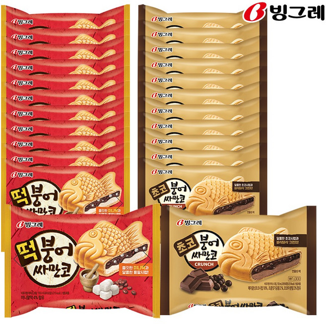 빙그레 붕어싸만코 떡, 150ml, 24개