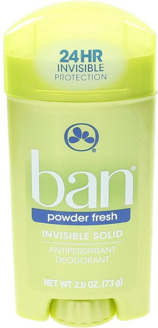 Ban 밴 인비저블 솔리드 데오드란트 파우더 프레쉬, 12개, 73g